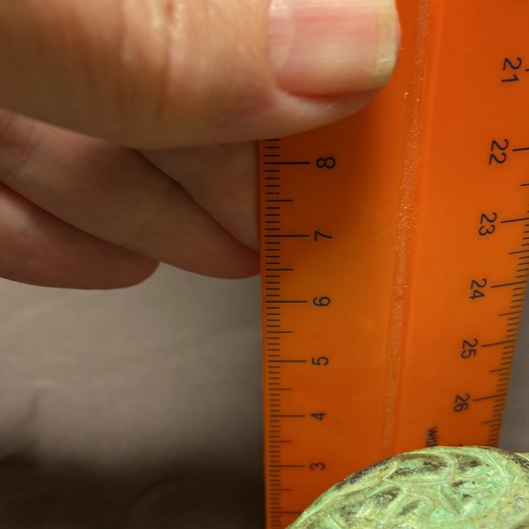 Heart Shaped Brass Trinket Box with Verdigris Patina - Picture 6 of 8